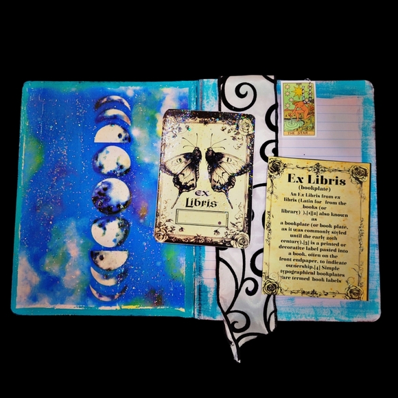 Luna Moth Moon Mandala Composition Style Journal Lined Wide Ruled - Picture 3 of 8